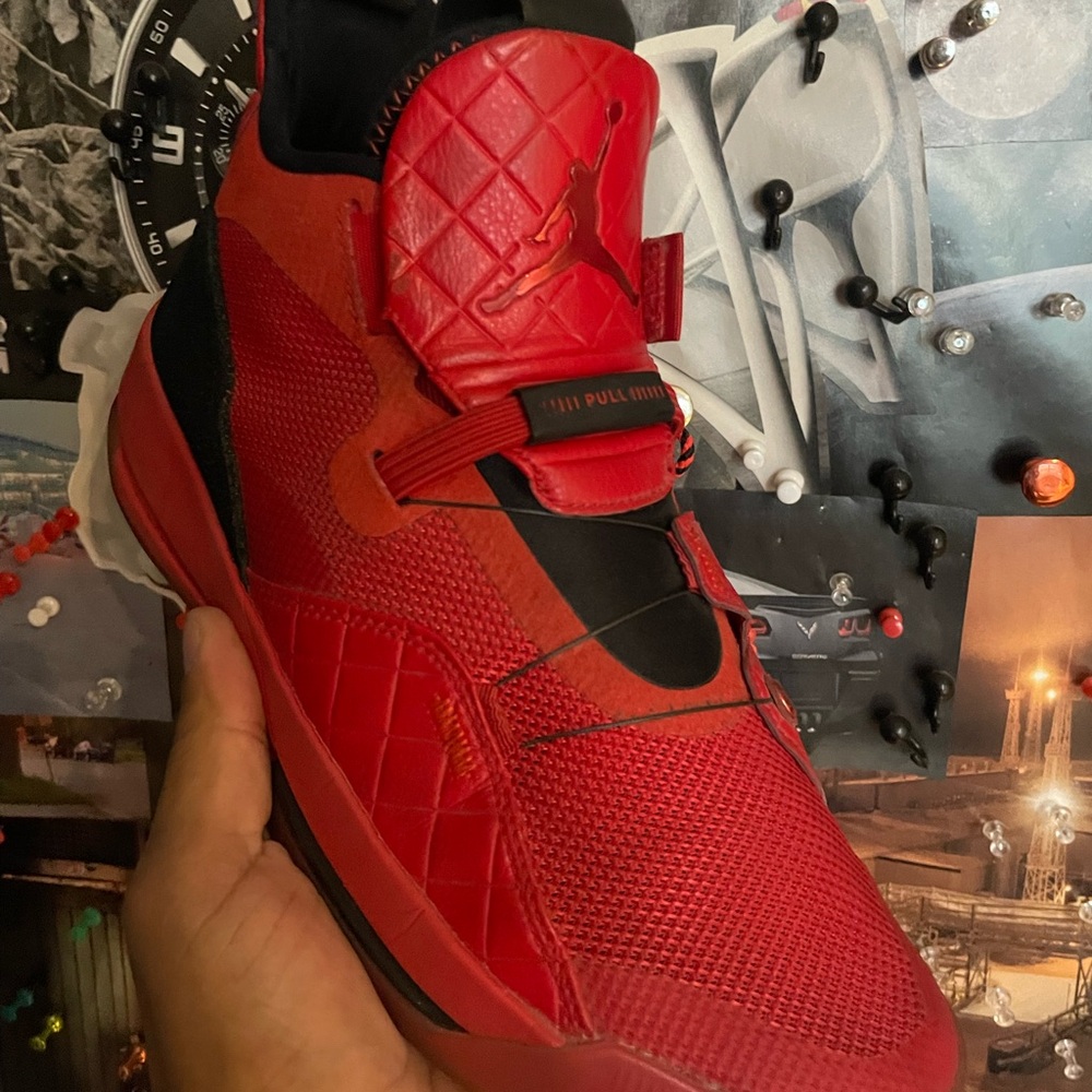 Jordan Red and Black Men's Sneakers